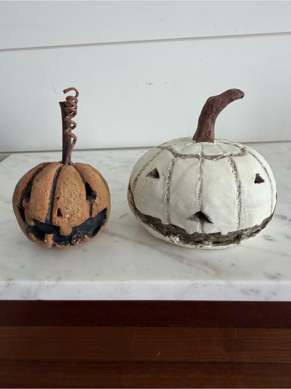 Halloween Jack O Lantern Pumpkin Set of 2